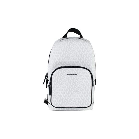 Michael Kors Cooper Medium White Signature PVC Sling Men's Backpack - Picture 1 of 2